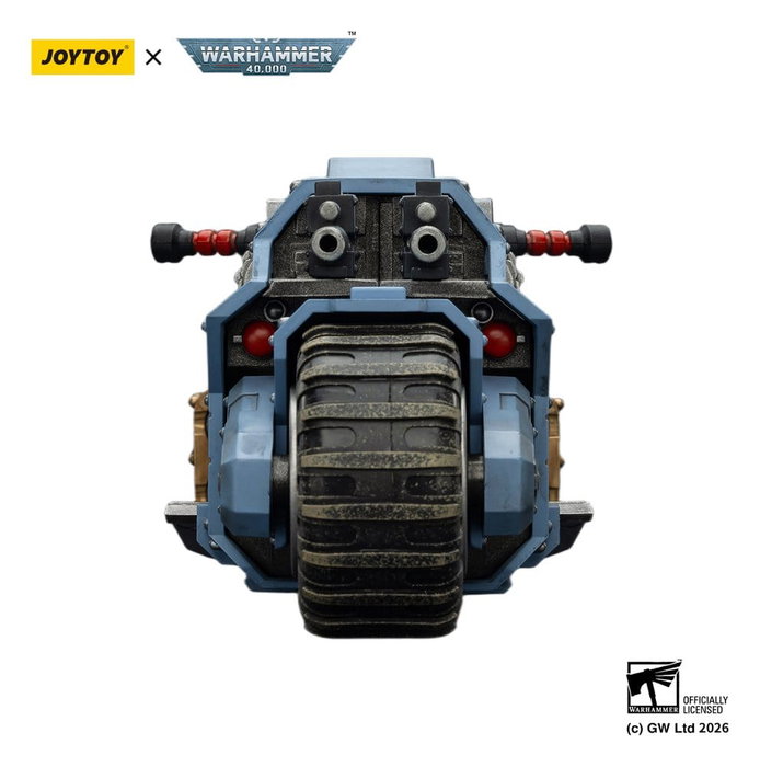 Joy Toy (CN) Warhammer 40,000 Raider-pattern Combat Bike Space Wolves con rifles bolt gemelos vinculados, 22 cm