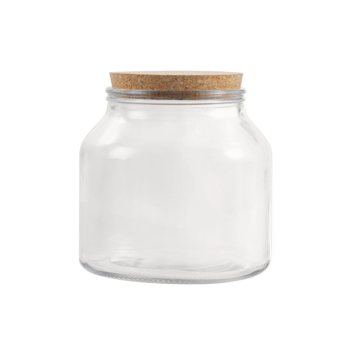 La Mediterranea Tarro de Vidrio con Tapón de Corcho 2000ml