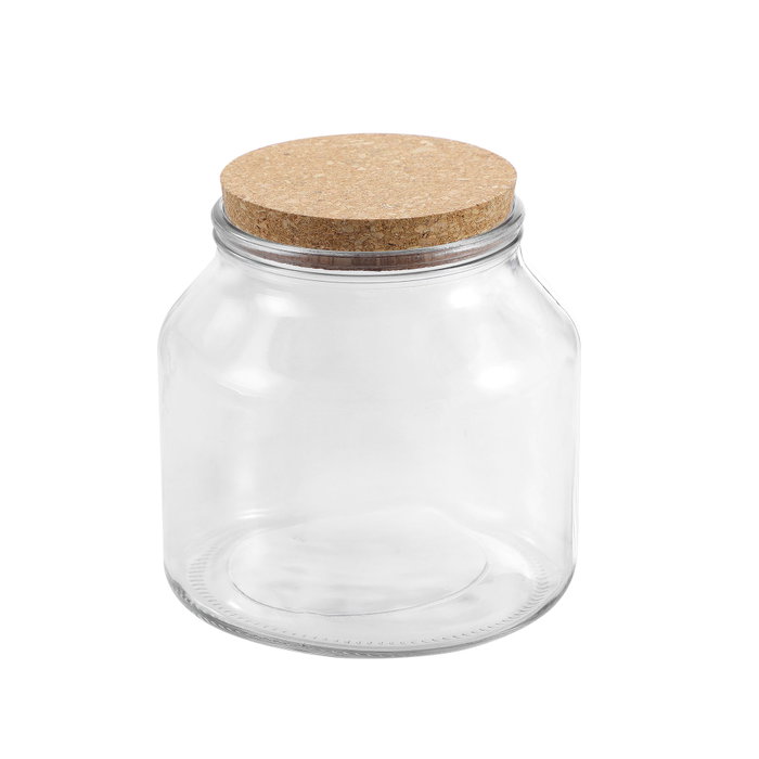 La Mediterranea Tarro de Vidrio con Tapón de Corcho 2000ml