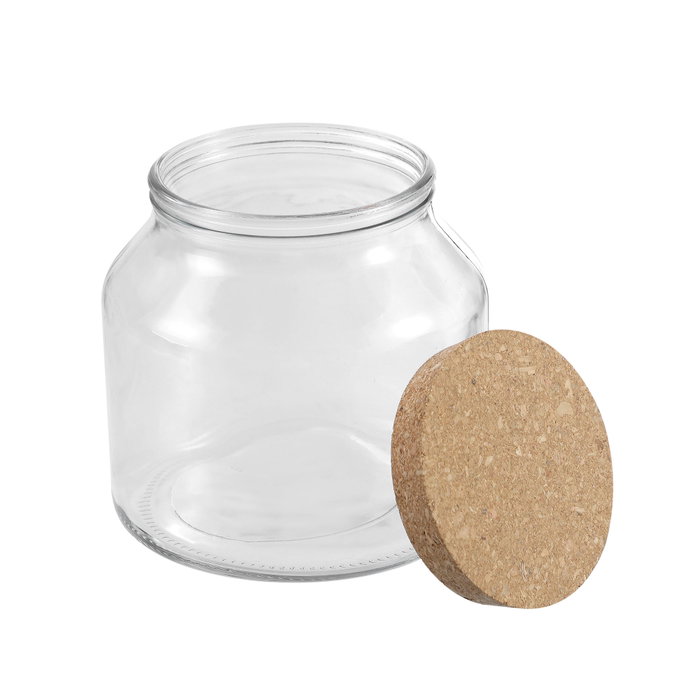 La Mediterranea Tarro de Vidrio con Tapón de Corcho 2000ml