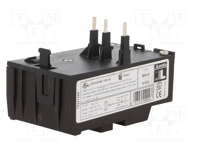 LOVATO ELECTRIC Relé térmico 6÷10A con agarres de tornillo LOVATO ELECTRIC Relé térmico 6÷10A con agarres de tornillo