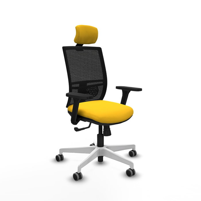PIQUERAS Y CRESPO Silla de oficina Yunquera con mecanismo Sincro, Amarillo y Negro PIQUERAS Y CRESPO Silla de oficina Yunquera con mecanismo Sincro, Amarillo y Negro