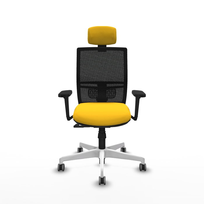 PIQUERAS Y CRESPO Silla de oficina Yunquera con mecanismo Sincro, Amarillo y Negro PIQUERAS Y CRESPO Silla de oficina Yunquera con mecanismo Sincro, Amarillo y Negro