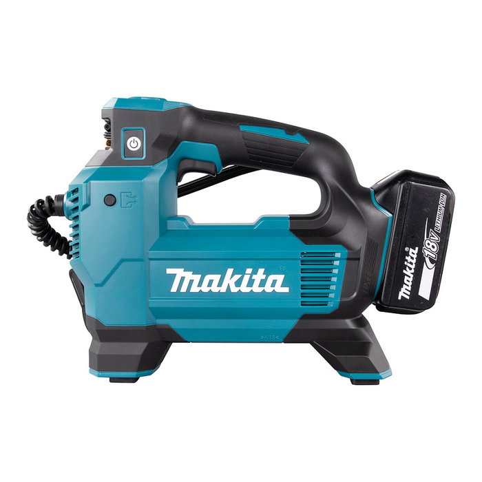 Makita DMP181Z Compresor de aire sin batería, 11,1 bar, 22 l/min, para Bicicleta, Negro, Azul