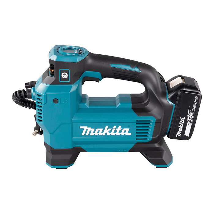 Makita DMP181Z Compresor de aire sin batería, 11,1 bar, 22 l/min, para Bicicleta, Negro, Azul