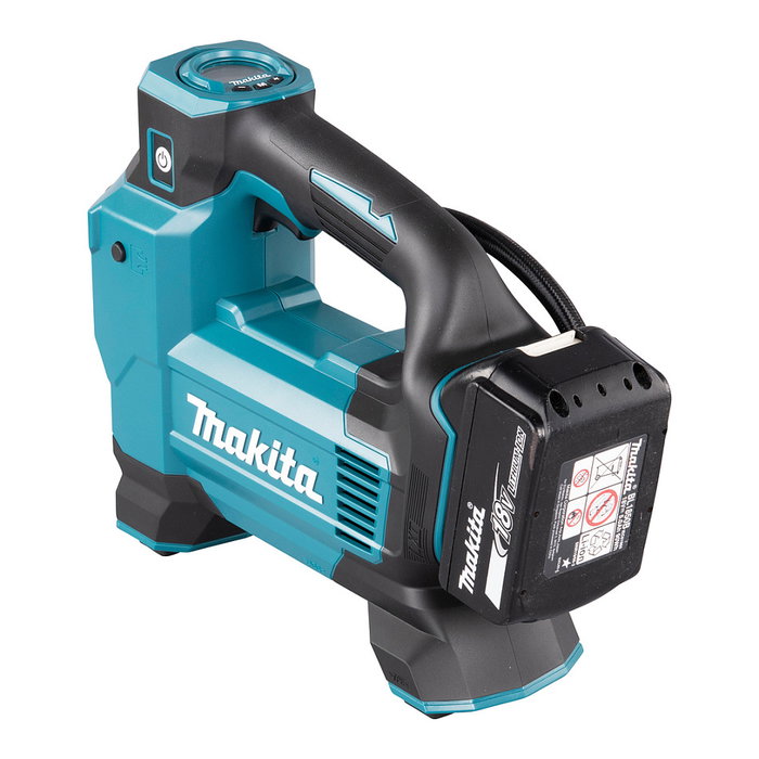 Makita DMP181Z Compresor de aire sin batería, 11,1 bar, 22 l/min, para Bicicleta, Negro, Azul