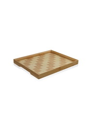 Hermia TPS0066 Bandeja de bambú para el hogar, color nogal, 31 x 25 x 3 cm