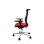 PIQUERAS Y CRESPO Silla de oficina Mardos con mecanismo Sincro/Traslack, Rojo y Negro