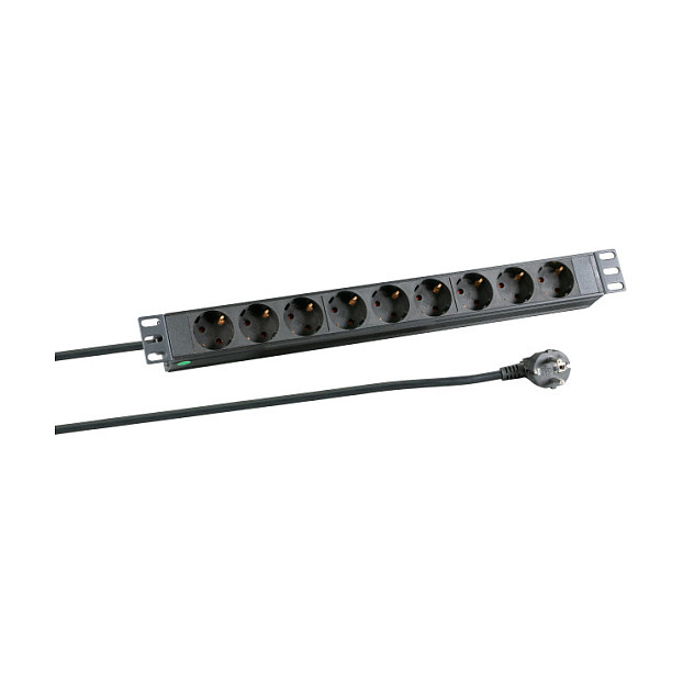 EFB Elektronik EK631DE.1 Regleta de alimentación de aluminio con 9 salidas AC, Negro EFB Elektronik EK631DE.1 Regleta de alimentación de aluminio con 9 salidas AC, Negro