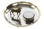 DKD Home Decor Portavelas Metal Reno Brillante Dorado