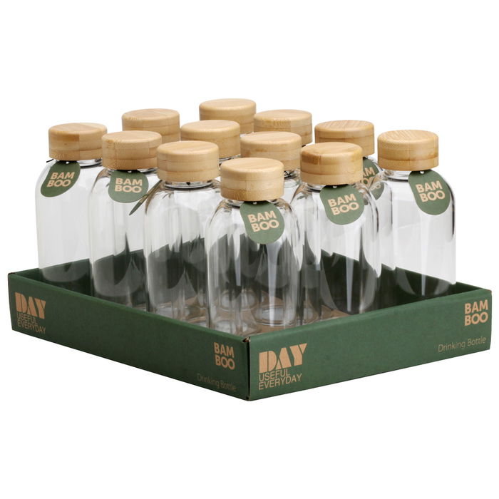 Day Botella 500 Ml Vidrio Borosilicado Bambú