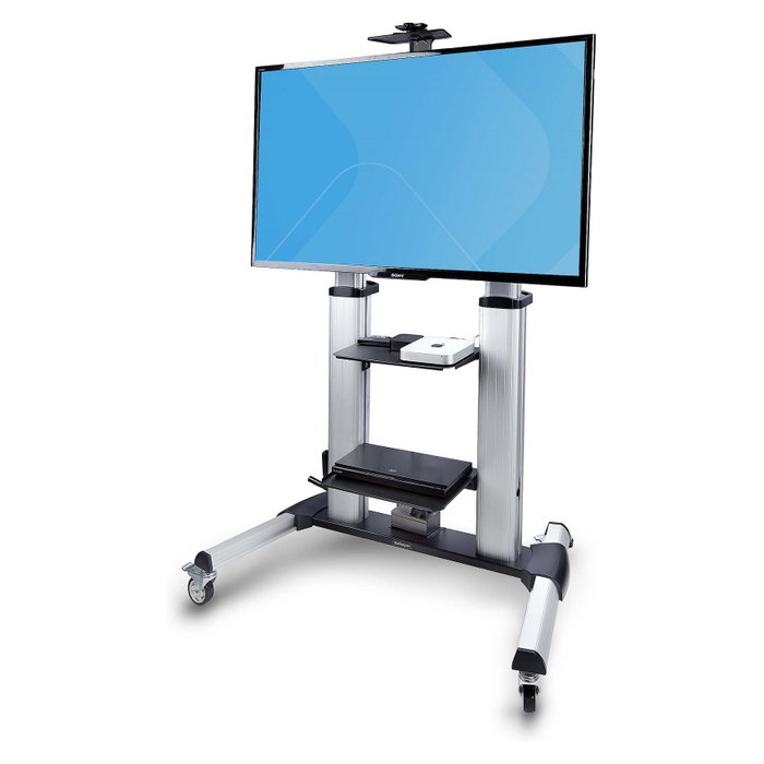 StarTech.com Carrito Soporte Móvil para TV de 60 a 100 Pulgadas, Ajustable en Altura