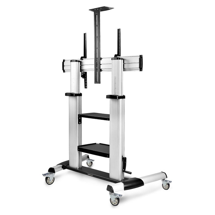 StarTech.com Carrito Soporte Móvil para TV de 60 a 100 Pulgadas, Ajustable en Altura