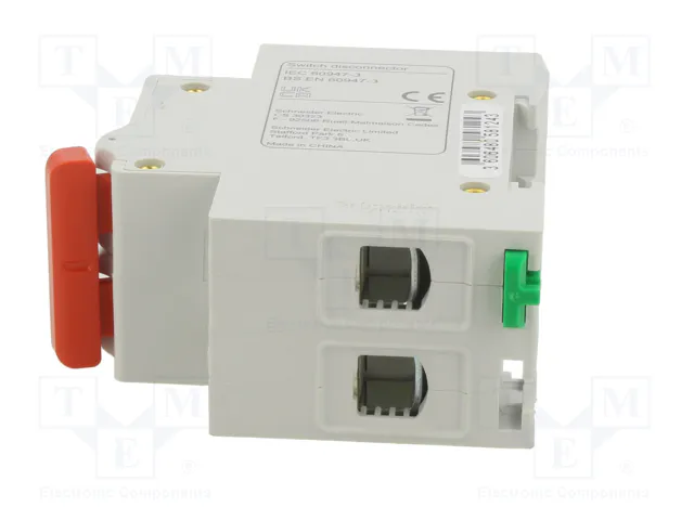 SCHNEIDER ELECTRIC Interruptor de aislamiento Easy9 EZ, 2 polos, 63A, 400VAC