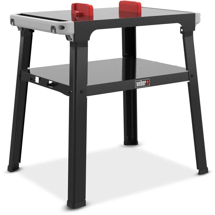 Weber Soporte para Lumin/Lumin Compact - Estante de almacenamiento con dos ganchos integrados - Negro