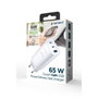 Gembird Cargador Rápido TA-UC-PDQC65-01-W con 2 puertos USB-C y 1 USB-A, Blanco