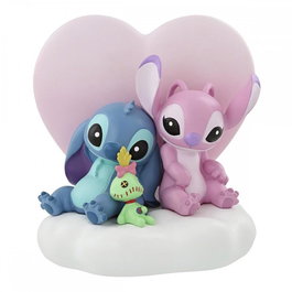 Enesco Figura Disney Grand Jester Stitch y Angel Iluminada