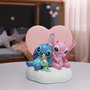 Enesco Figura Disney Grand Jester Stitch y Angel Iluminada