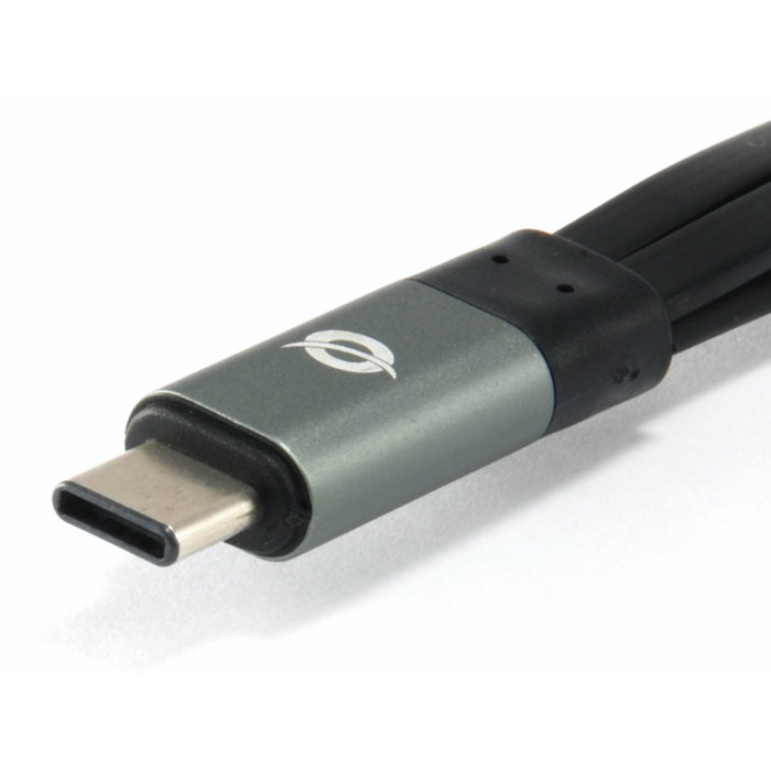 Conceptronic HUBBIES01G Hub USB-C con 3 puertos (1x USB 3.0 y 2x USB 2.0), Gris