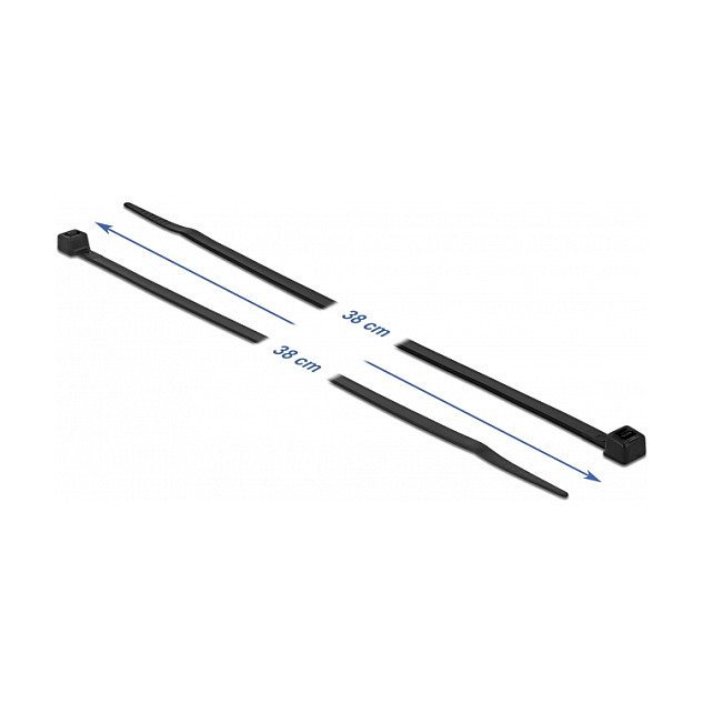DeLOCK Brida para cables resistente al calor 380 x 4,8 mm, negro, 100 unidades DeLOCK Brida para cables resistente al calor 380 x 4,8 mm, negro, 100 unidades