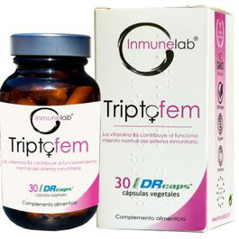 INMUNELAB Triptofem 30Cap. Complemento alimenticio Triptófano Probióticos Magnesio Vitaminas B6 Niacina Vegano