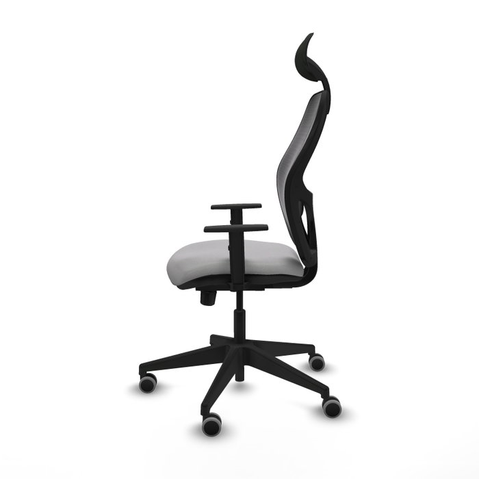 PIQUERAS Y CRESPO Silla de oficina Alocén traslack malla negra Bali gris claro PIQUERAS Y CRESPO Silla de oficina Alocén traslack malla negra Bali gris claro