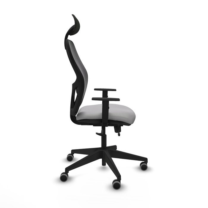 PIQUERAS Y CRESPO Silla de oficina Alocén traslack malla negra Bali gris claro PIQUERAS Y CRESPO Silla de oficina Alocén traslack malla negra Bali gris claro