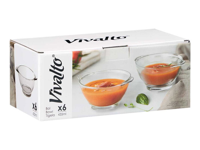 VIVALTO Bol de Consomé con Asas Transparente 43,5cl