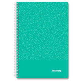 Imprex Cuaderno Espiral Tapa Pp Folio 80H 90Gr 4x4 Verde (Set de 4) (Set de 4)