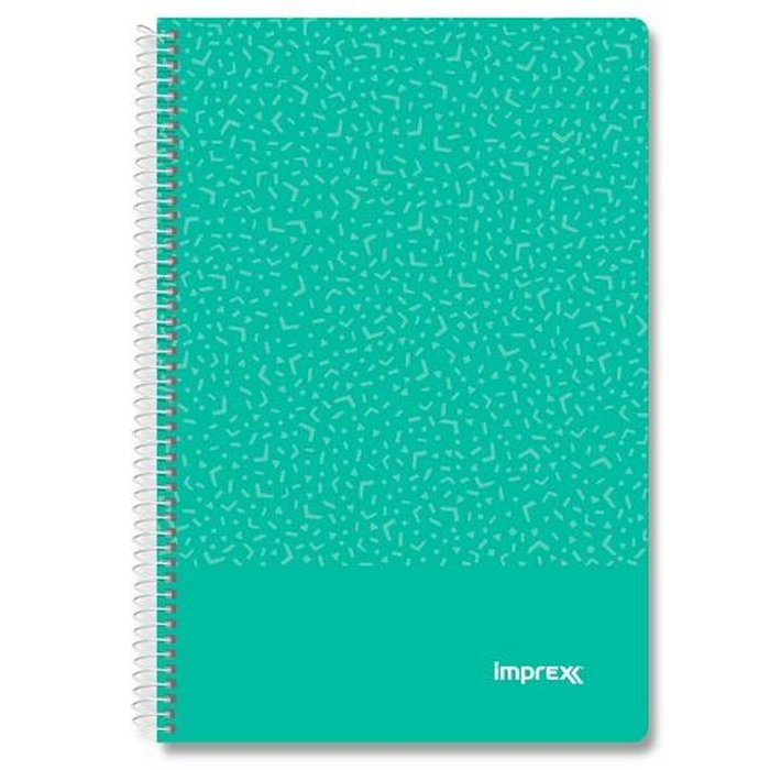 IMPREX Set de 4 Cuadernos de Espiral Tapa PP Folio Verde IMPREX Set de 4 Cuadernos de Espiral Tapa PP Folio Verde