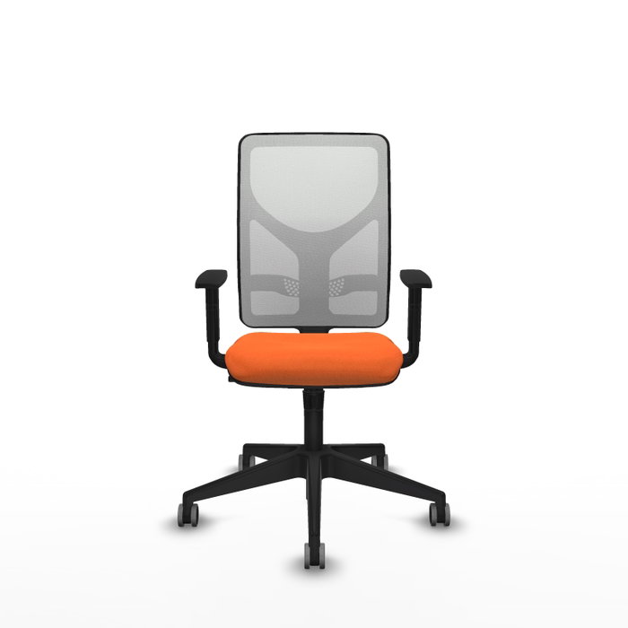 PIQUERAS Y CRESPO Silla de oficina Motilla con mecanismo Sincro, Naranja y Blanco