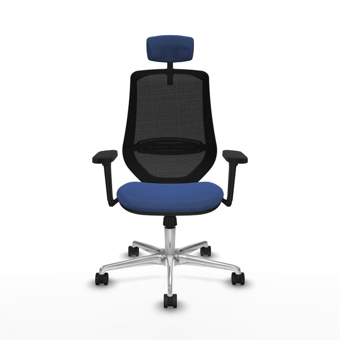 PIQUERAS Y CRESPO Silla de oficina Mardos con Mecanismo Sincro, Azul Marino y Negro