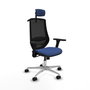 PIQUERAS Y CRESPO Silla de oficina Mardos con Mecanismo Sincro, Azul Marino y Negro