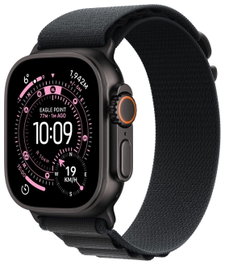 Apple Watch Ultra 3 GPS + Cellular 49mm Caja de Titanio Negro | Correa Alpine Loop Negra - L