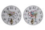 DKD Home Decor Surtido de 2 Relojes de Pared Bicicleta Multicolor