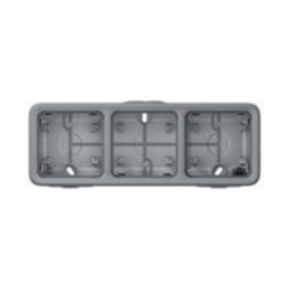 Legrand 069680 Plexo55 Caja de Conexiones 3 Compartimentos Horizontales Gris