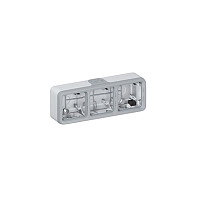 Legrand 069680 Plexo55 Caja de Conexiones 3 Compartimentos Horizontales Gris Legrand 069680 Plexo55 Caja de Conexiones 3 Compartimentos Horizontales Gris