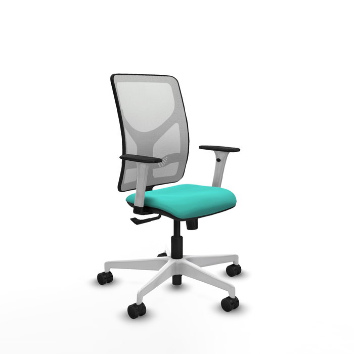 PIQUERAS Y CRESPO Silla de oficina Motilla con mecanismo Sincro, Turquesa y Blanco PIQUERAS Y CRESPO Silla de oficina Motilla con mecanismo Sincro, Turquesa y Blanco