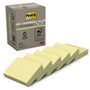 Post-It Bloc de Notas Autoadhesivas Recicladas 653 38x51 mm Canary Yellow, Pack de 6
