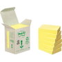 Post-It Bloc de Notas Autoadhesivas Recicladas 653 38x51 mm Canary Yellow, Pack de 6