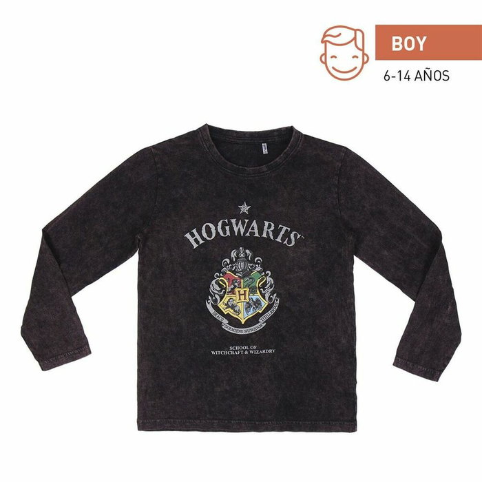 Cerdá Camiseta Larga Single Jersey Harry Potter Gris Oscuro Talla 14 Años
