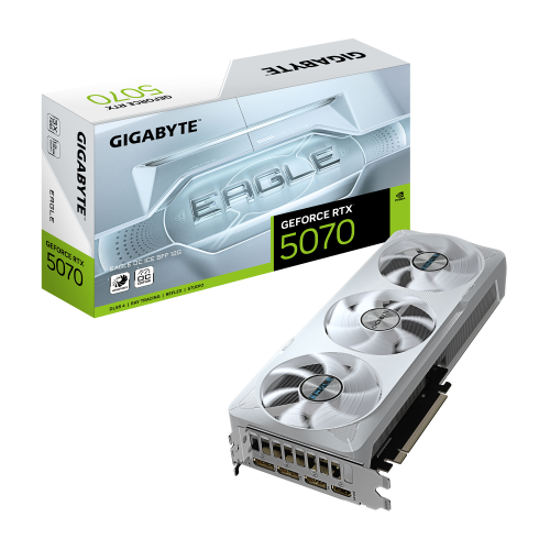 GIGABYTE GeForce RTX 5070 EAGLE OC ICE SFF 12G White Edition