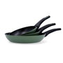 Quid Set de 3 Sartenes de Aluminio Forjado Aspen 18/22/26 cm Verde