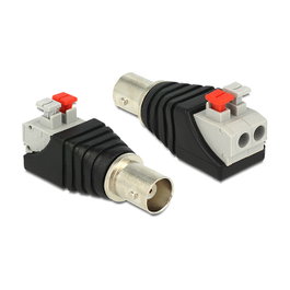 DeLOCK 65526 Adaptador BNC Hembra a Bloque de Terminales de 2 Pines