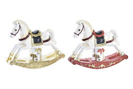DKD Home Decor Figura de Resina Caballo Surtido de 2 Unidades