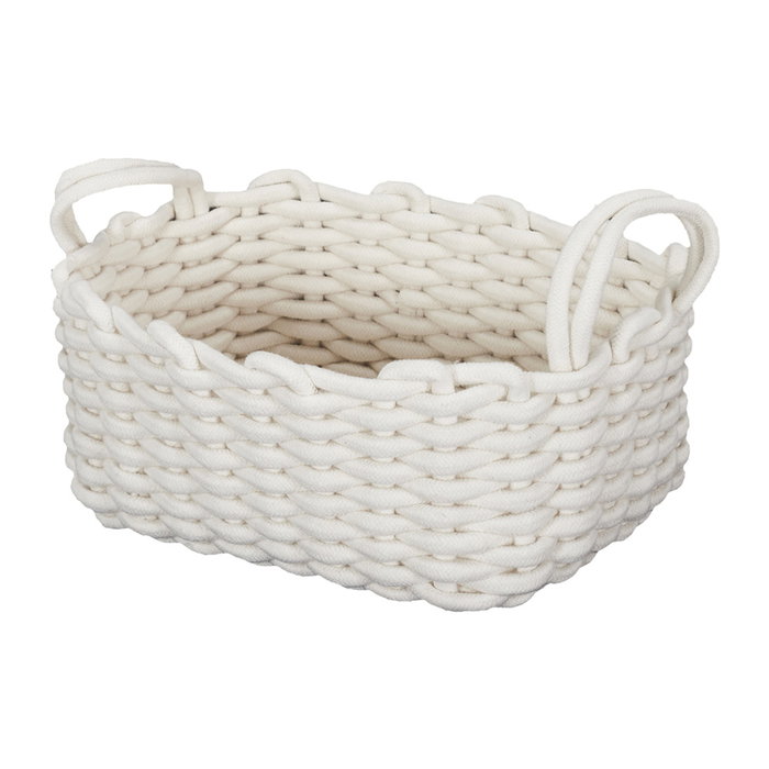 Home Deco Factory Juego de 3 Cestas Punto Grueso Organizadoras 27x18x17cm / 31x22x20cm / 35x26x22cm Home Deco Factory Juego de 3 Cestas Punto Grueso Organizadoras 27x18x17cm / 31x22x20cm / 35x26x22cm