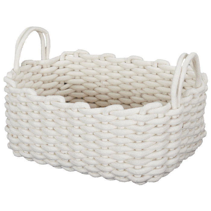 Home Deco Factory Juego de 3 Cestas Punto Grueso Organizadoras 27x18x17cm / 31x22x20cm / 35x26x22cm Home Deco Factory Juego de 3 Cestas Punto Grueso Organizadoras 27x18x17cm / 31x22x20cm / 35x26x22cm