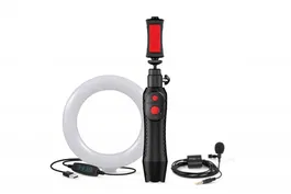 IKMULTIMED Bundle Irig Mic Lav, Iklip Grip Pro y Aro de Luz LED