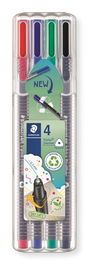 Rotulador Fibra Staedtler 334 Triplus Fineliner Box De 4
