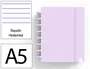 Carchivo Cuaderno Ingeniox Foam A5 80h Rayado Horizontal Malva Pastel